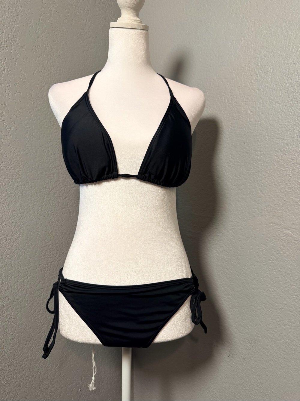 Adore Me Black String Triangle Bikini